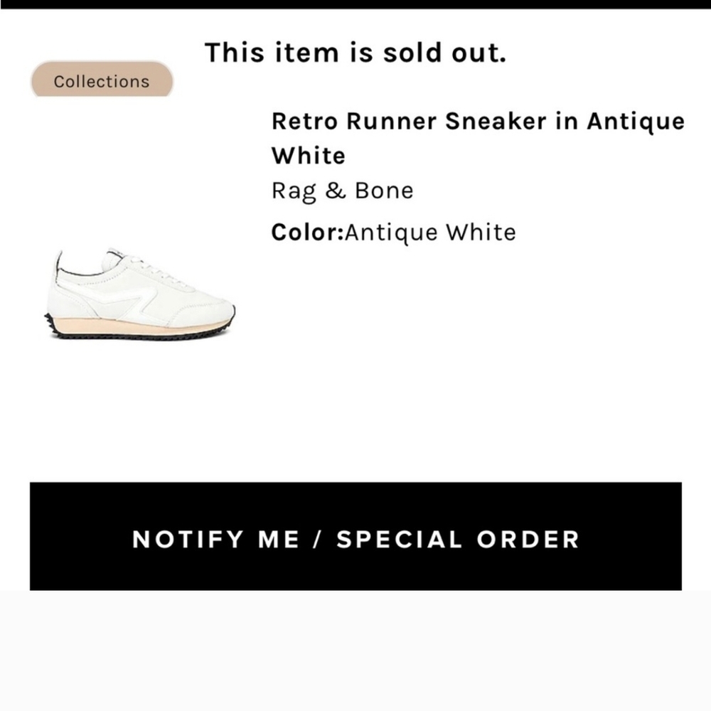 Rag & Bone Retro Runner Sneaker in White